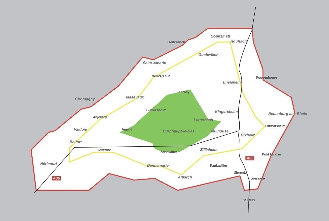 Carte des zones des tarifs 2018